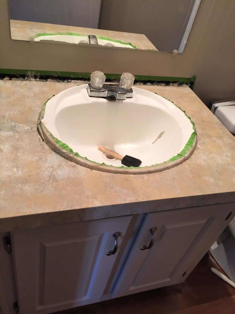 Bathroom Countertop prep