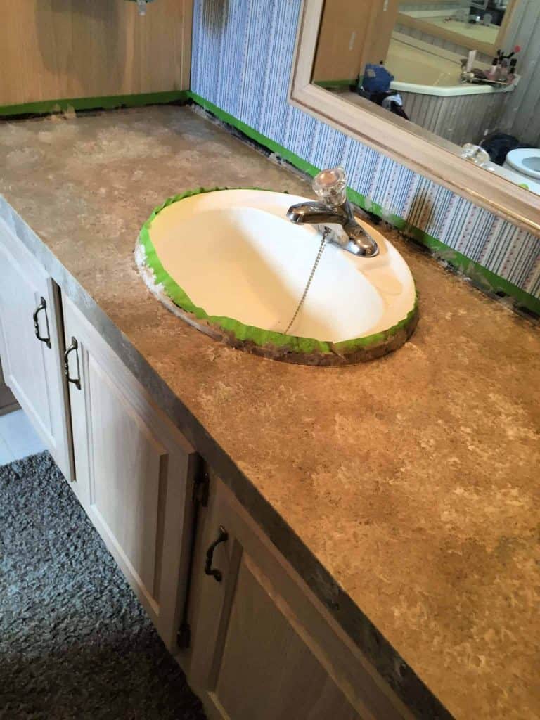 Bathroom Countertop prep