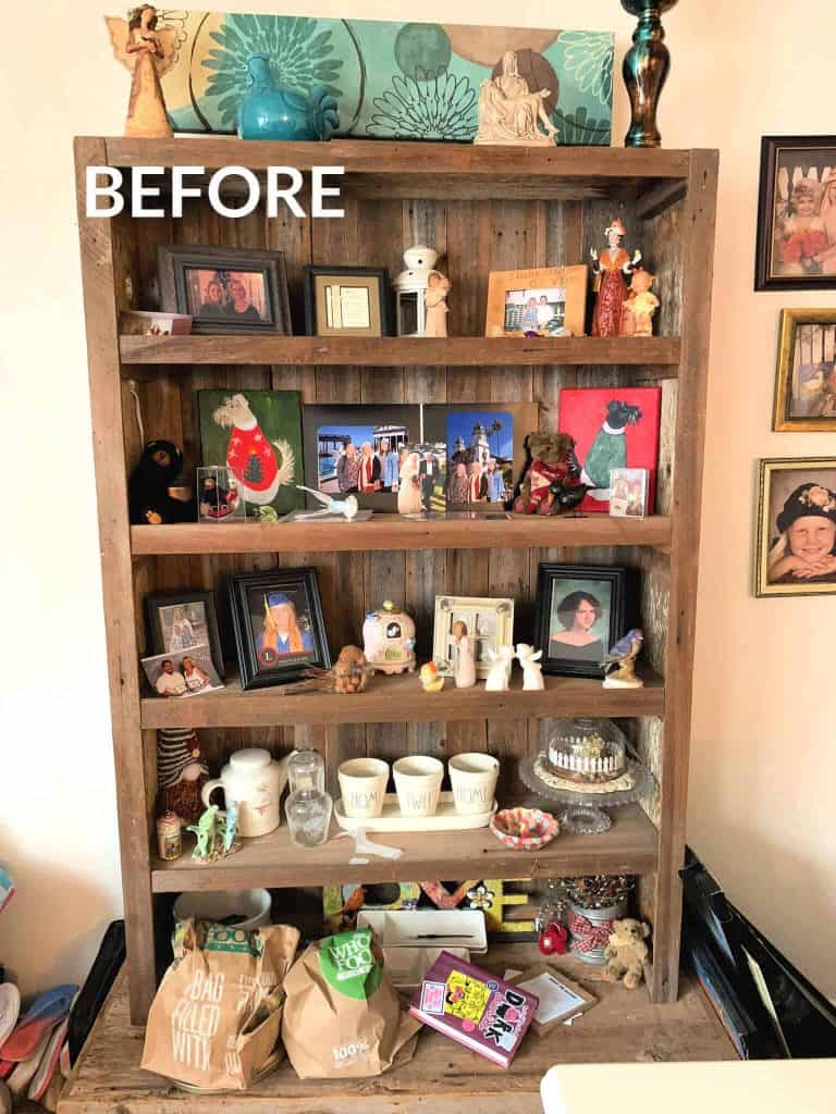 Shelves before decorating