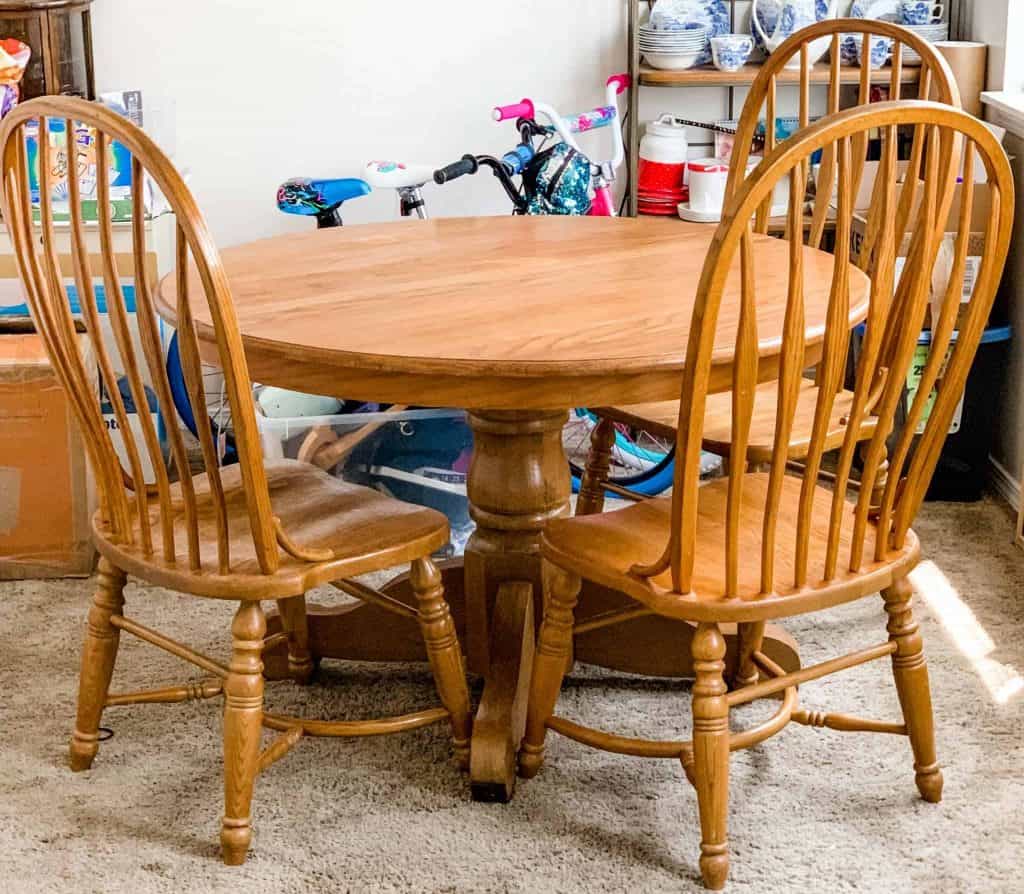 Refinished Oak Table and Chairs