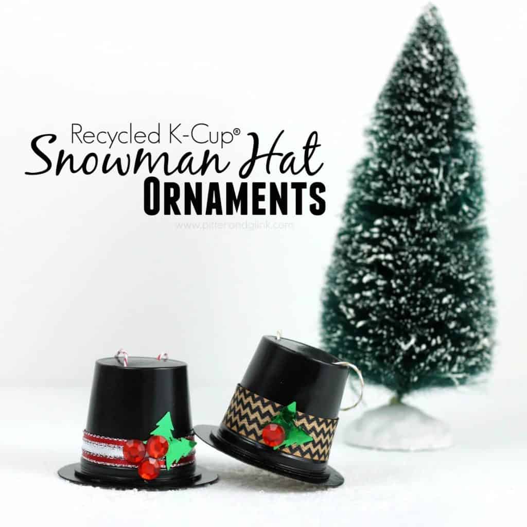 K-Cup Snowman Hat Ornaments